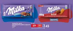 Bennet Tavoletta milka con biscotto oreo o biscoff MILKA offerta