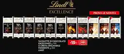 Bennet Tavolette di cioccolato excellence o crema spalmabile fondente LINDT offerta