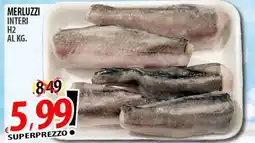 Il Genio Supermercato MERLUZZI INTERI H2 offerta