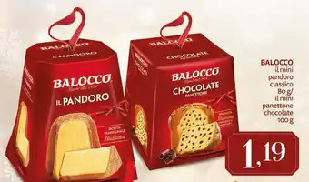 BALOCCO il mini pandoro classico/ il mini panettone chocolate