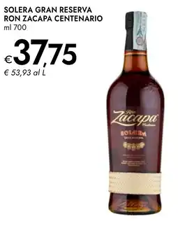 Bennet Solera gran reserva ron zacapa centenario offerta