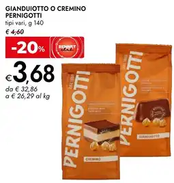 Bennet Gianduiotto o cremino PERNIGOTTI offerta