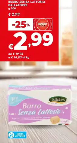 Bennet Burro senza lattosio DALLATORRE offerta