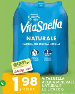 Extra Supermercati Vitasnella acqua minerale naturale offerta