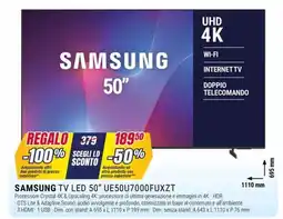 Trony SAMSUNG TV LED 50” UE50U7000FUXZT offerta