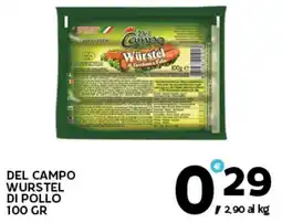 Extra Supermercati Del campo wurstel di pollo offerta