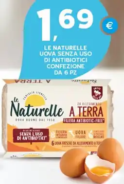 Extra Supermercati Le naturelle uova senza uso di antibiotici confezione offerta