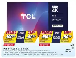 Trony TCL TV LED SERIE P69K 55" 55P69K offerta