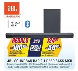 Trony JBL SOUNDBAR BAR 2.1 DEEP BASS MKII offerta