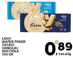 Extra Supermercati Lago wafer poker cacao/ vaniglia/nocciola offerta