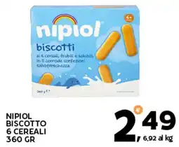 Extra Supermercati Nipiol biscotto 6 cereali offerta