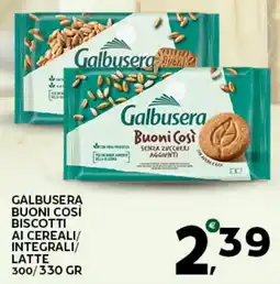 Extra Supermercati Galbusera buoni cosi biscotti ai cereali/ integrali/ latte offerta