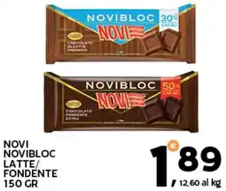Extra Supermercati Novi novibloc latte/ fondente offerta