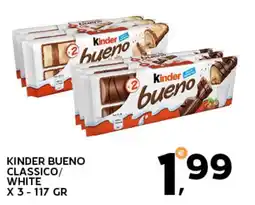 Extra Supermercati Kinder bueno classico/ white x 3 offerta