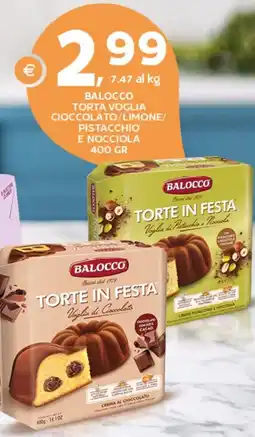 Extra Supermercati Balocco torta voglia cioccolato/limone/ pistacchio e nocciola offerta