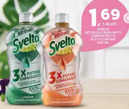 Extra Supermercati Svelto detersivo per piatti concentrato aceto/limone offerta