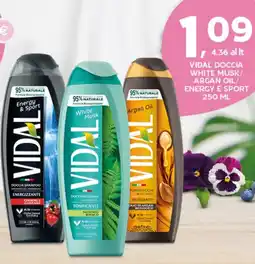 Extra Supermercati Vidal doccia white musk/ argan oil/ energy e sport offerta