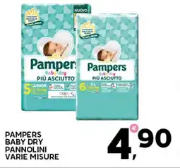 Extra Supermercati Pampers baby dry pannolini offerta