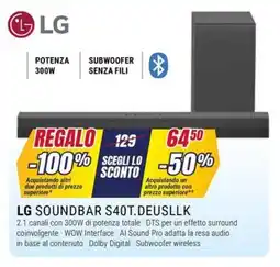 Trony LG SOUNDBAR S40T.DEUSLLK offerta