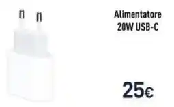 Unieuro Alimentatore 20W USB-C offerta