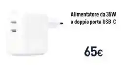 Unieuro Alimentatore da 35W a doppia porta USB-C offerta