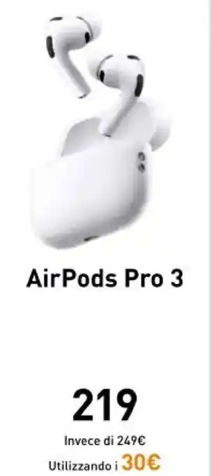 Unieuro AirPods Pro 3 offerta