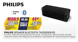 Trony PHILIPS SPEAKER BLUETOOTH TAS5000EB/00 offerta