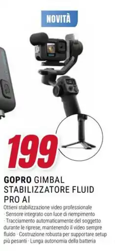 Trony GOPRO GIMBAL STABILIZZATORE FLUID PRO AI offerta