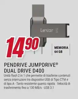 Trony PENDRIVE JUMPDRIVE DUAL DRIVE D400 offerta