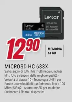 Trony MICROSD HC 633X offerta