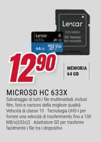 Trony MICROSD HC 633X offerta