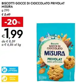 Bennet Biscotti gocce di cioccolato privolat MISURA offerta