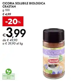Bennet Cicoria solubile biologica CRASTAN offerta