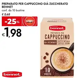 Bennet Preparato per cappuccino già zuccherato offerta