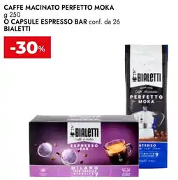 Bennet Caffe macinato perfetto moka ŏ capsule espresso bar BIALETTI offerta