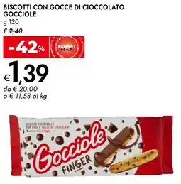 Bennet Biscotti con gocce di cioccolato GOCCIOLE offerta