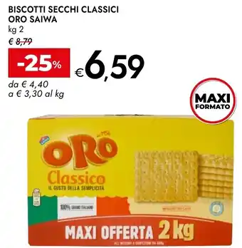Biscotti secchi classici ORO SAIWA