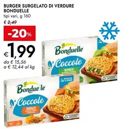 Bennet Burger surgelato di verdure BONDUELLE offerta
