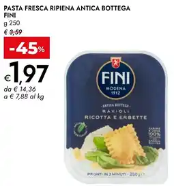 Bennet Pasta fresca ripiena antica bottega FINI offerta
