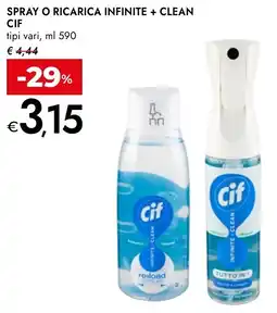 Bennet Spray o ricarica infinite + clean CIF offerta