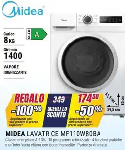 Trony MIDEA LAVATRICE MF110W80BA offerta