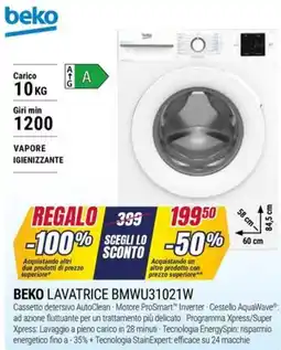 Trony BEKO LAVATRICE BMWU31021W offerta