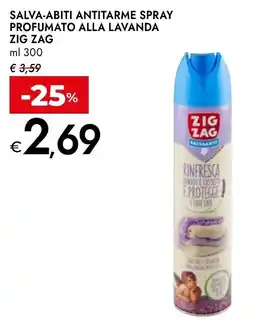 Bennet Salva-abiti antitarme spray profumat ZIG ZAG offerta