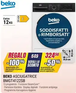 Trony BEKO ASCIUGATRICE BMGT4122SB offerta