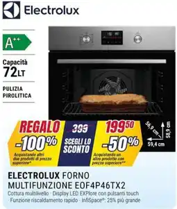 Trony ELECTROLUX FORNO MULTIFUNZIONE EOF4P46TX2 offerta