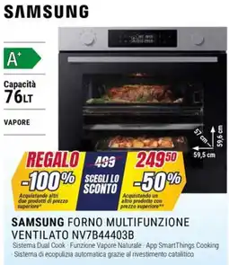 Trony SAMSUNG FORNO MULTIFUNZIONE VENTILATO NV7B44403B offerta