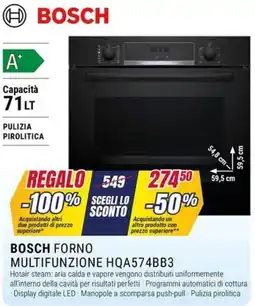 Trony BOSCH FORNO MULTIFUNZIONE HQA574BB3 offerta
