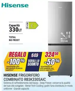 Trony HISENSE FRIGORIFERO COMBINATO RB3K330SAIC offerta
