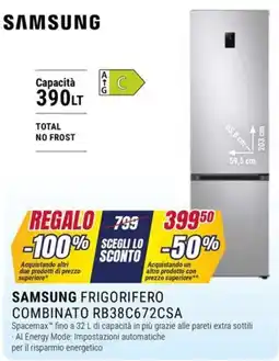 Trony SAMSUNG FRIGORIFERO COMBINATO RB38C672CSA offerta
