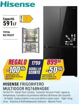 Trony HISENSE FRIGORIFERO MULTIDOOR RQ768N4GBE offerta